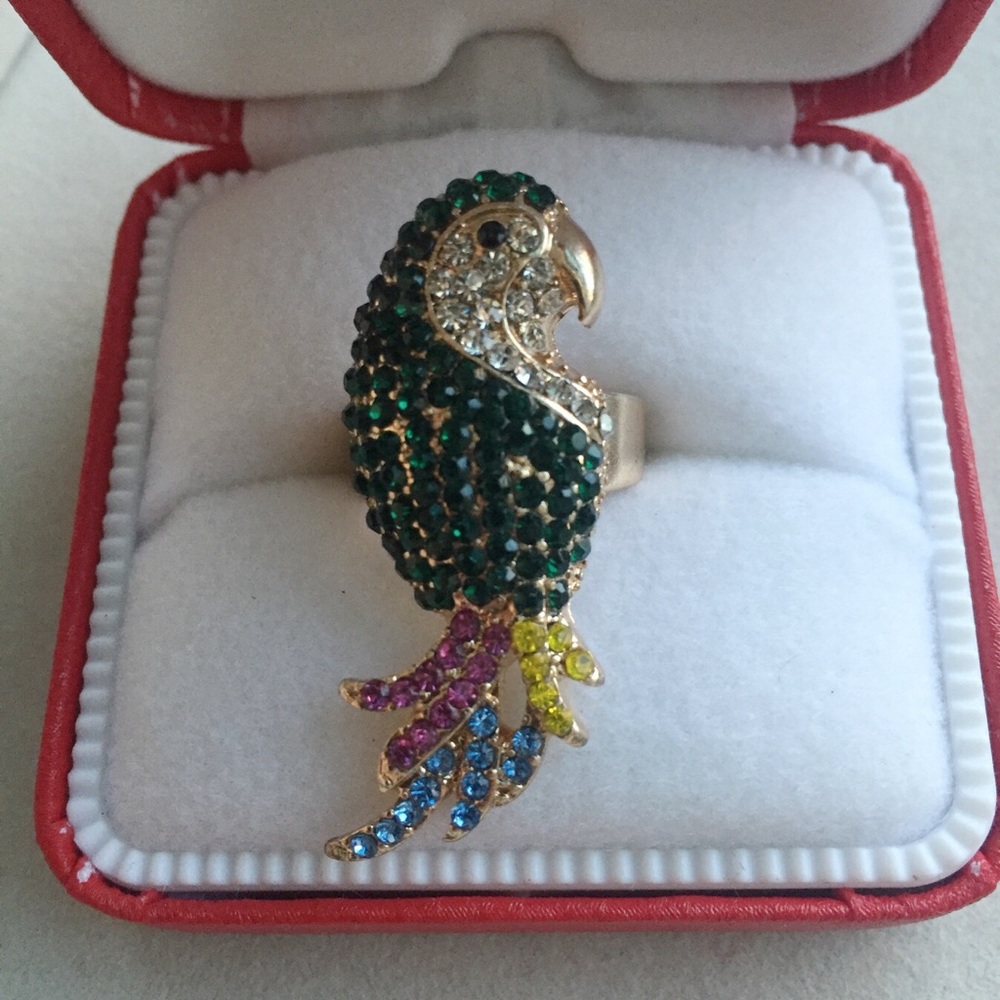 Adjustable parrot ring